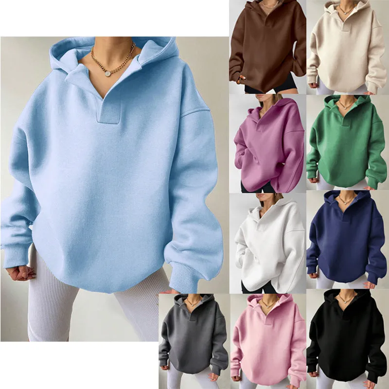 Women's Oversized Hoodie Grey Cotton Casual Sweatshirt sold by Hensley London product image thumbnail 2
