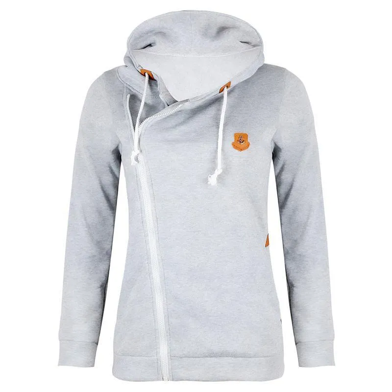 Women's Hoodie Brown Cotton with Zipper Pockets and Drawstring sold by Hensley London product image thumbnail 3