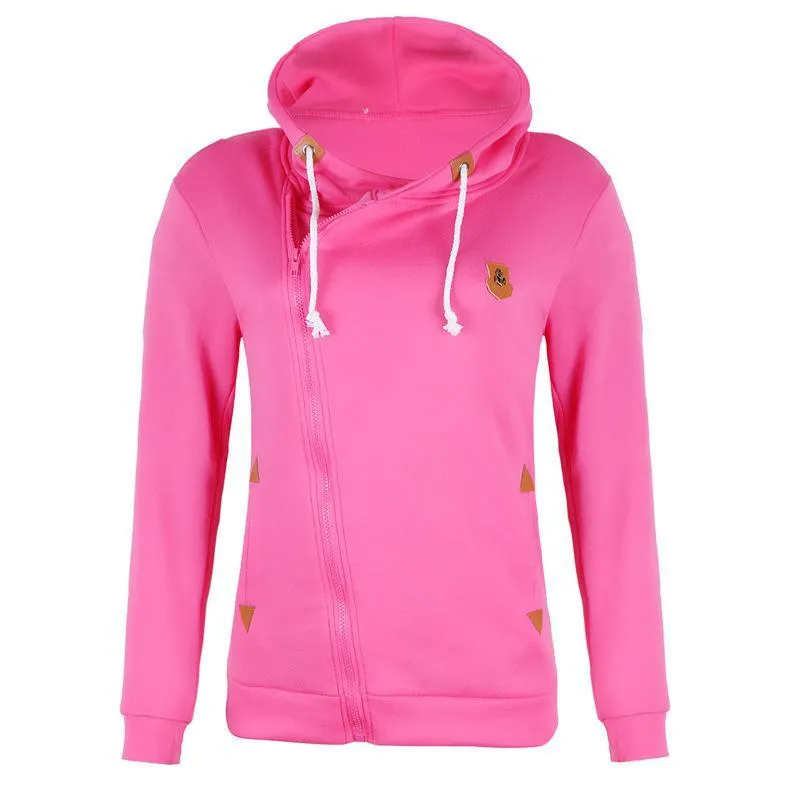 Women's Hoodie Brown Cotton with Zipper Pockets and Drawstring sold by Hensley London product image thumbnail 5