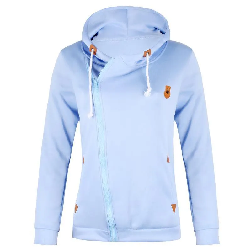 Women's Hoodie Brown Cotton with Zipper Pockets and Drawstring sold by Hensley London product image thumbnail 2