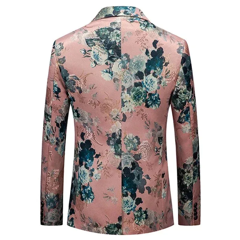 Men's Floral Blazer Multi Color Polyester sold by Hensley London product image thumbnail 2