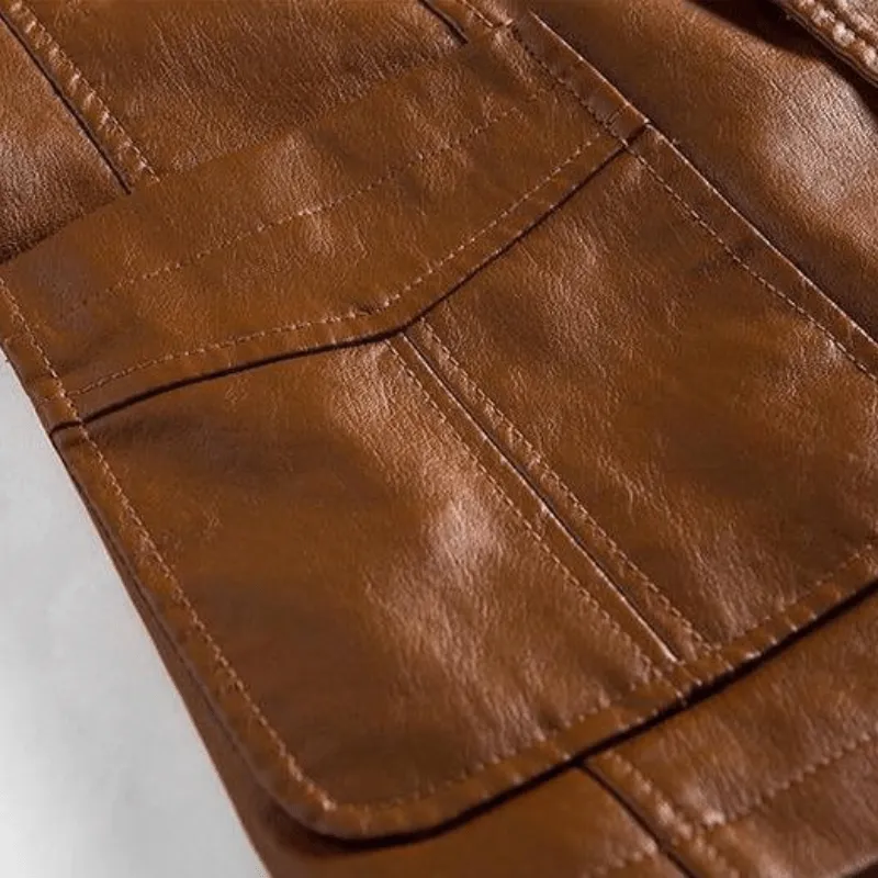 Men's Leather Blazer Black Casual Stylish sold by Hensley London product image thumbnail 4