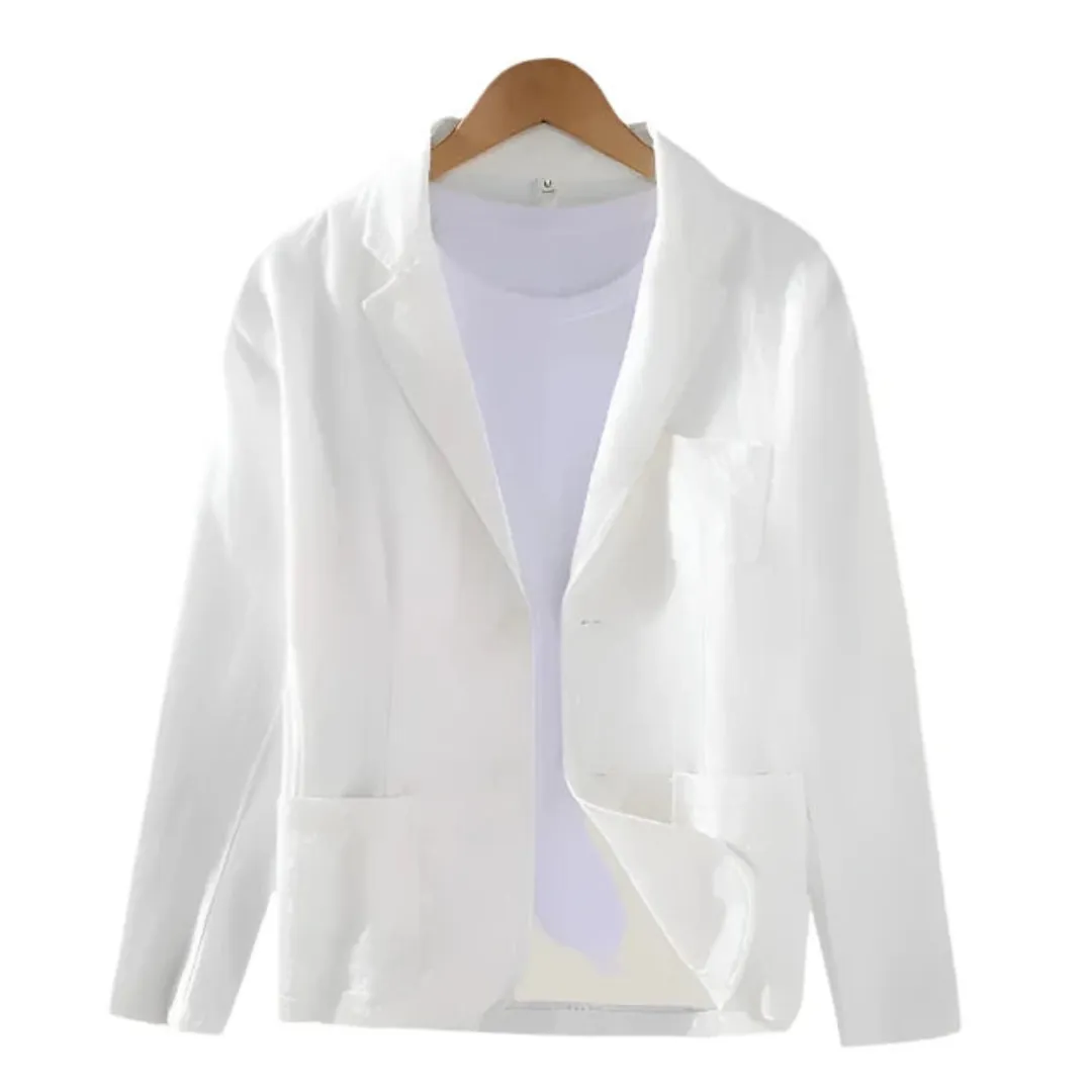 Men's Blazer Beige Linen Elegant Jacket sold by Hensley London product image thumbnail 3