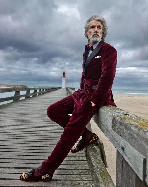 Men's Velvet Blazer Black Slim Fit sold by Hensley London product image thumbnail 2