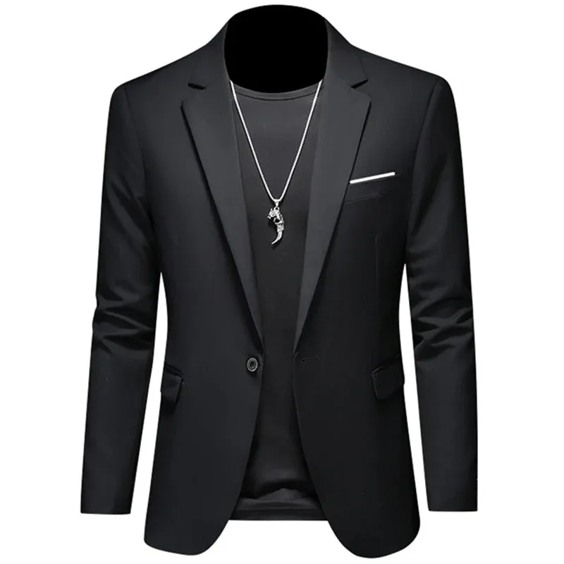 Men's Slim Fit Blazer Black Polyester sold by Hensley London product image thumbnail 3