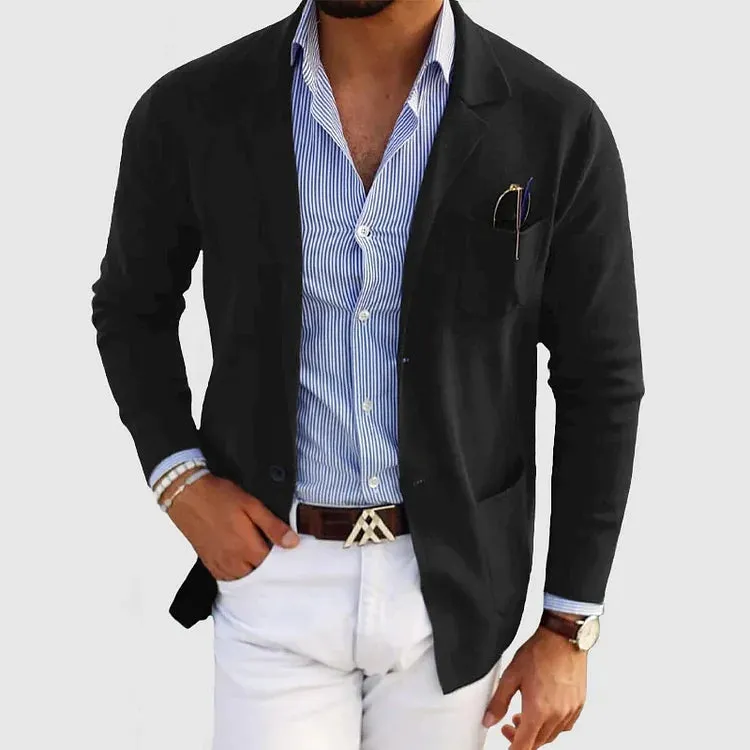 Men's Casual Blazer Gray Cotton Stylish sold by Hensley London product image thumbnail 4