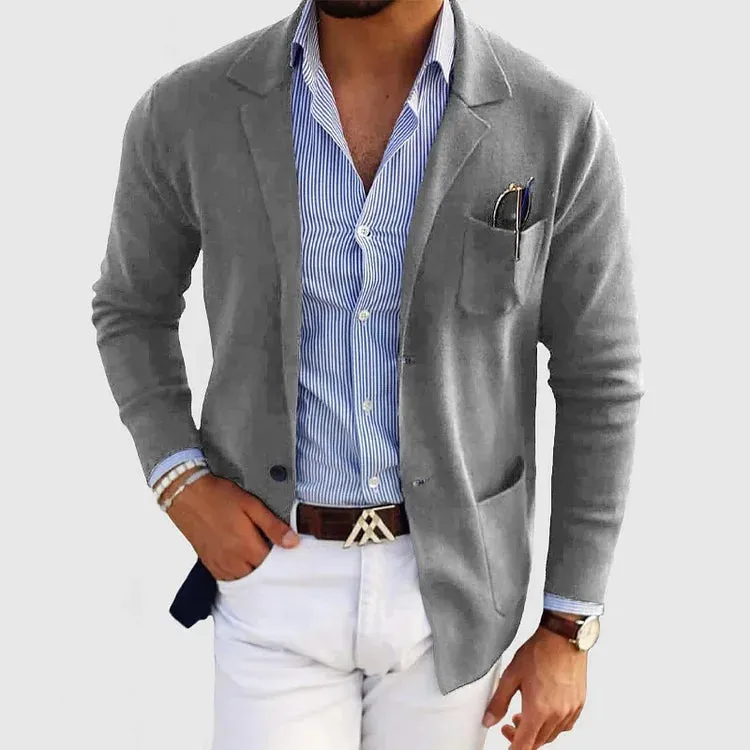 Men's Casual Blazer Gray Cotton Stylish sold by Hensley London product image thumbnail 5