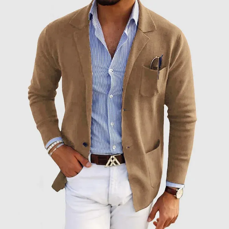 Men's Casual Blazer Gray Cotton Stylish sold by Hensley London product image thumbnail 2
