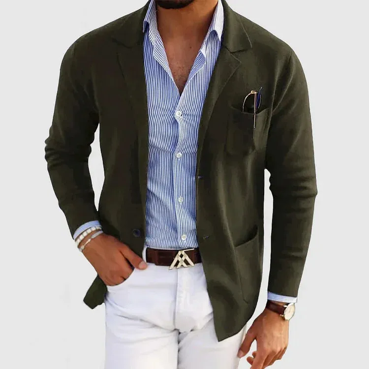 Men's Casual Blazer Gray Cotton Stylish sold by Hensley London product image thumbnail 3