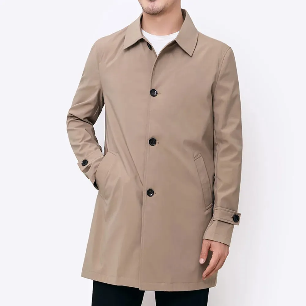 Men's Overcoat Black Casual Transitional Style High-Quality Fabric sold by Hensley London product image thumbnail 3