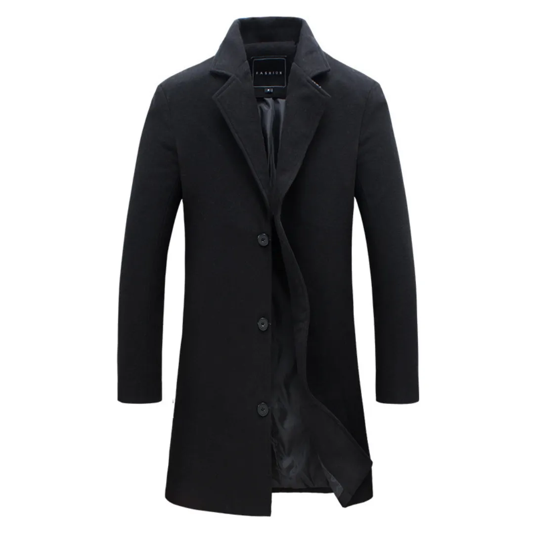 Men's Coat Black Lightweight Cotton Button-Up sold by Hensley London product image thumbnail 2