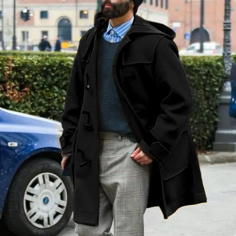 Men's Winter Coat Black Insulated Waterproof Long Fit sold by Hensley London product image thumbnail 2