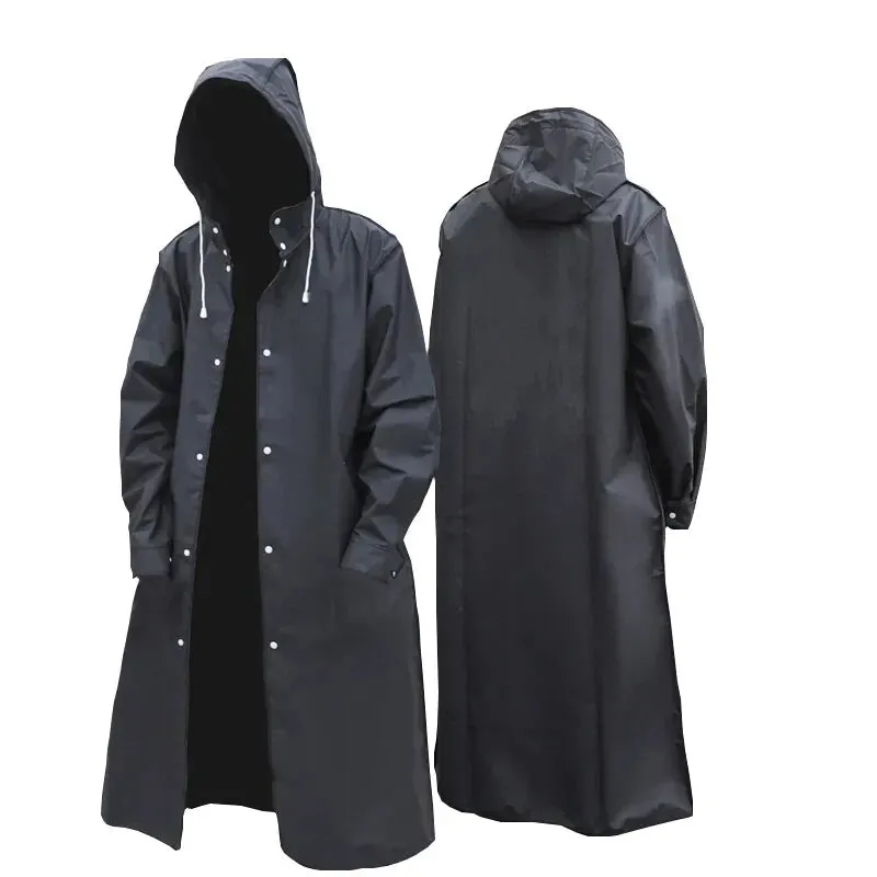 Men's Long Raincoat Black Premium Quality sold by Hensley London