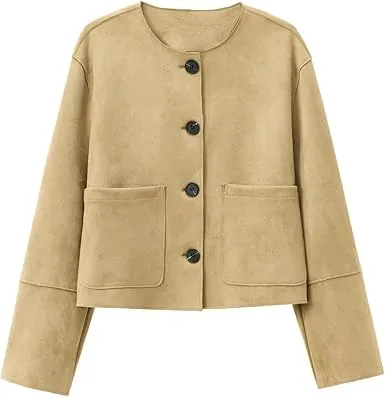 Women's Cropped Blazer Black Tailored Fit Long Sleeve sold by Hensley London