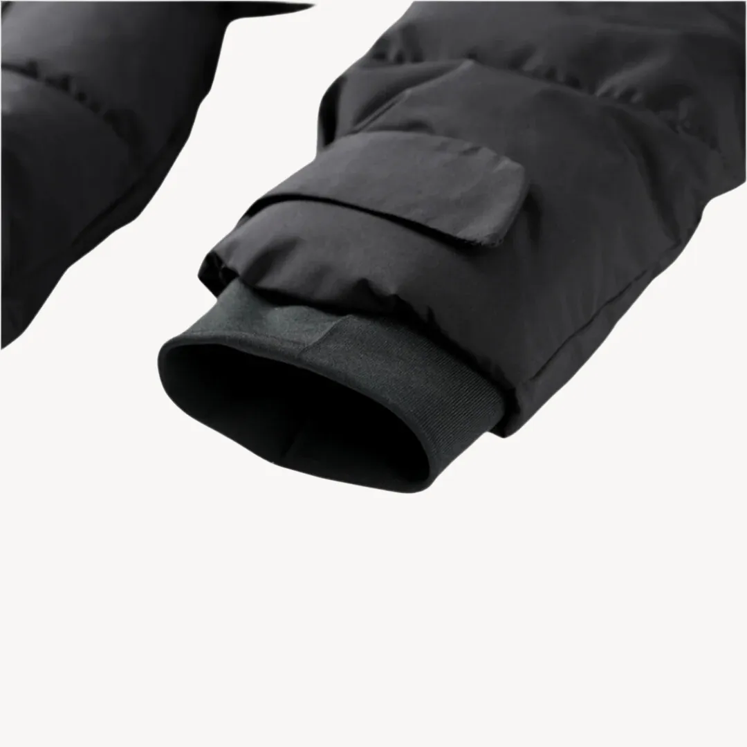 Women's Black Puffer Jacket Waterproof Quilted High Collar sold by Hensley London product image thumbnail 5