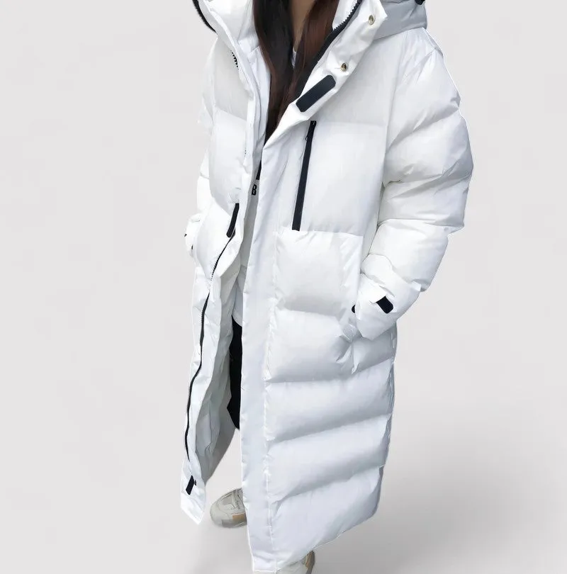 Women's Black Puffer Jacket Waterproof Long Winter Coat sold by Hensley London product image thumbnail 5