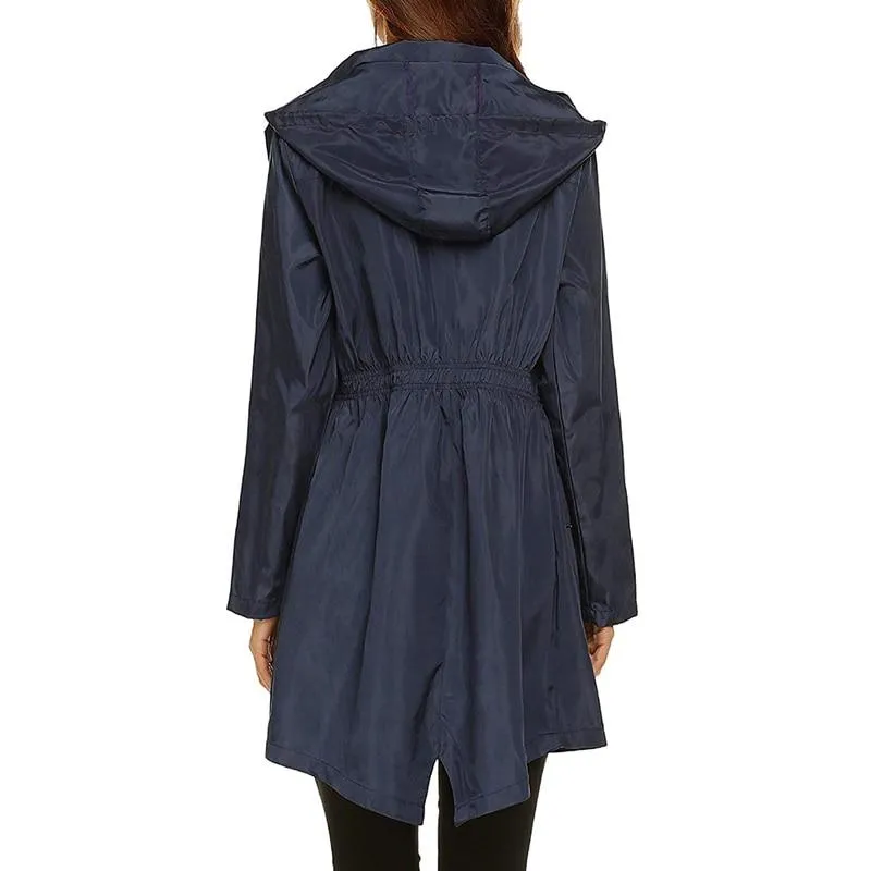 Women's Windbreaker Jacket Black Lightweight Waterproof sold by Hensley London product image thumbnail 4