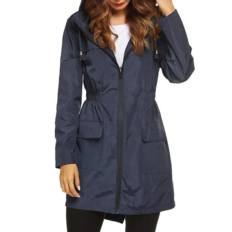 Women's Windbreaker Jacket Black Lightweight Waterproof sold by Hensley London product image thumbnail 2