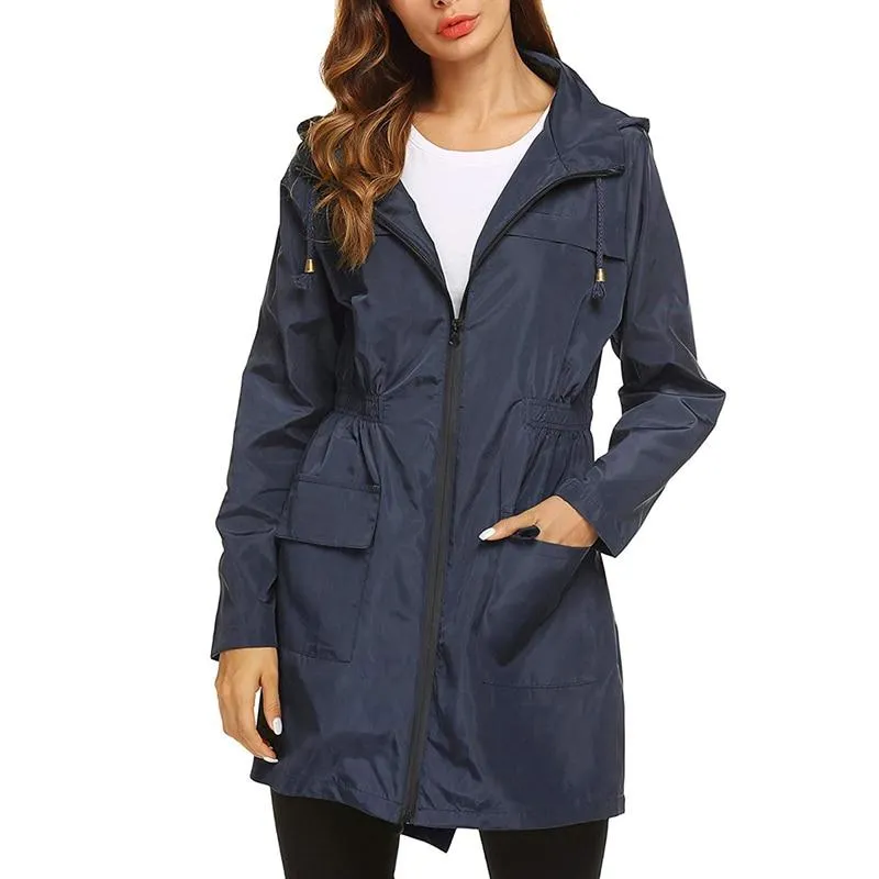 Women's Windbreaker Jacket Black Lightweight Waterproof sold by Hensley London product image thumbnail 3
