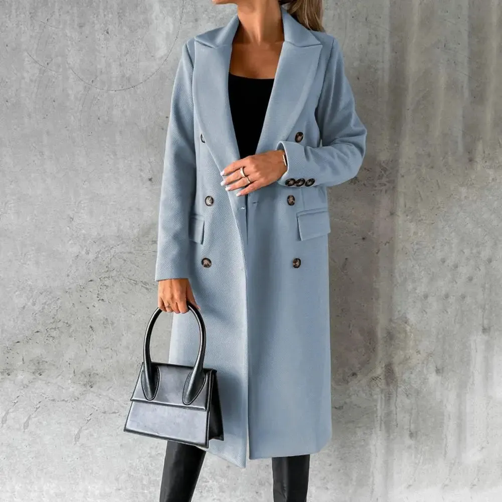 Women's Trench Coat Long Beige Double-Breasted Cotton sold by Hensley London product image thumbnail 2
