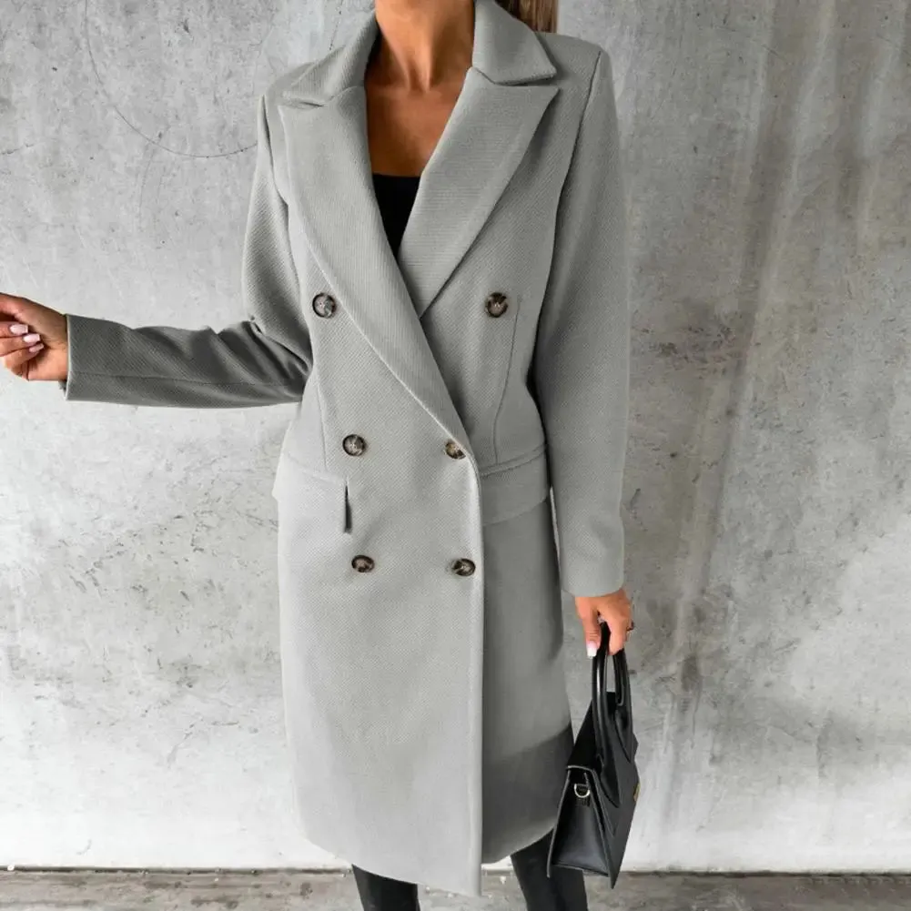 Women's Trench Coat Long Beige Double-Breasted Cotton sold by Hensley London product image thumbnail 3