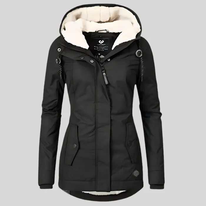 Women's Rain Jacket Black Waterproof Hooded sold by Hensley London product image thumbnail 2
