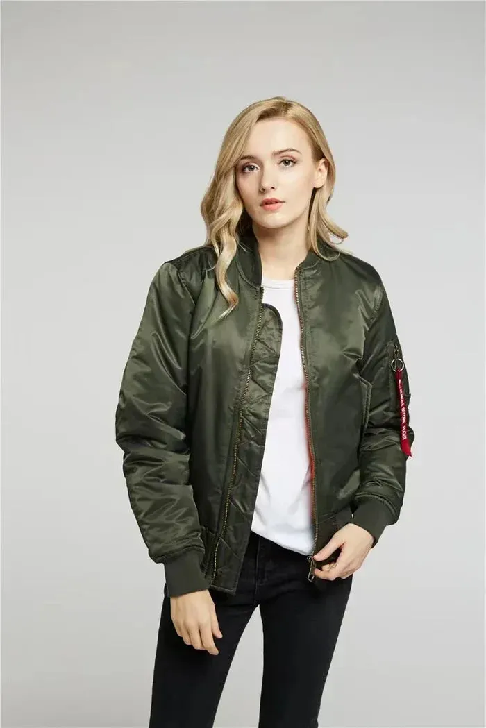 Women's Bomber Jacket Black Windproof Polyester sold by Hensley London product image thumbnail 2