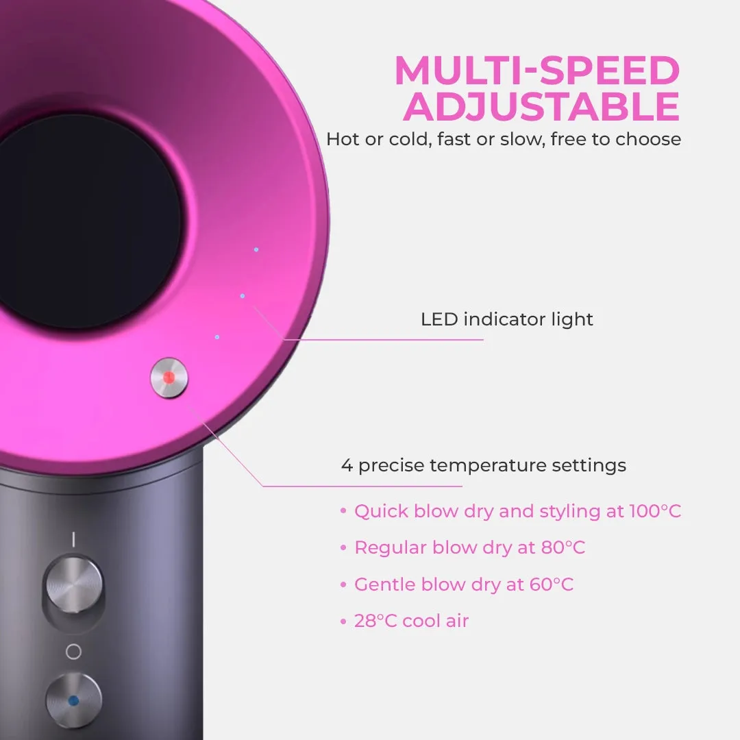 Ionic Hair Dryer Bladeless High-Speed White Plastic for All Hair Types sold by Hensley London product image thumbnail 5