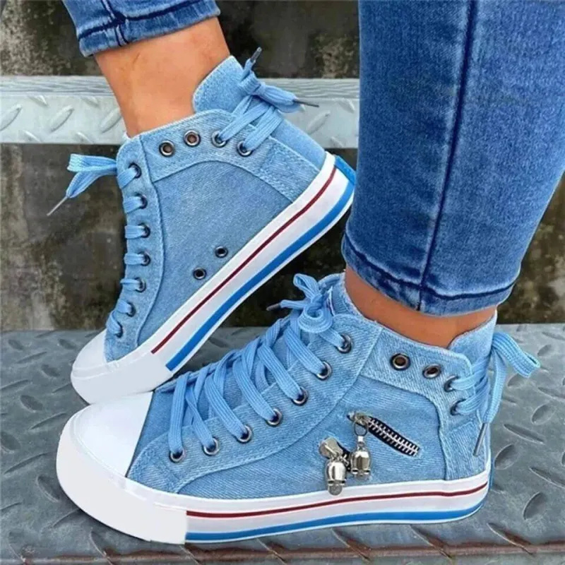 Women's Sneakers Black Canvas Lightweight Orthopedic Walking Shoes for Women made by Hensley London