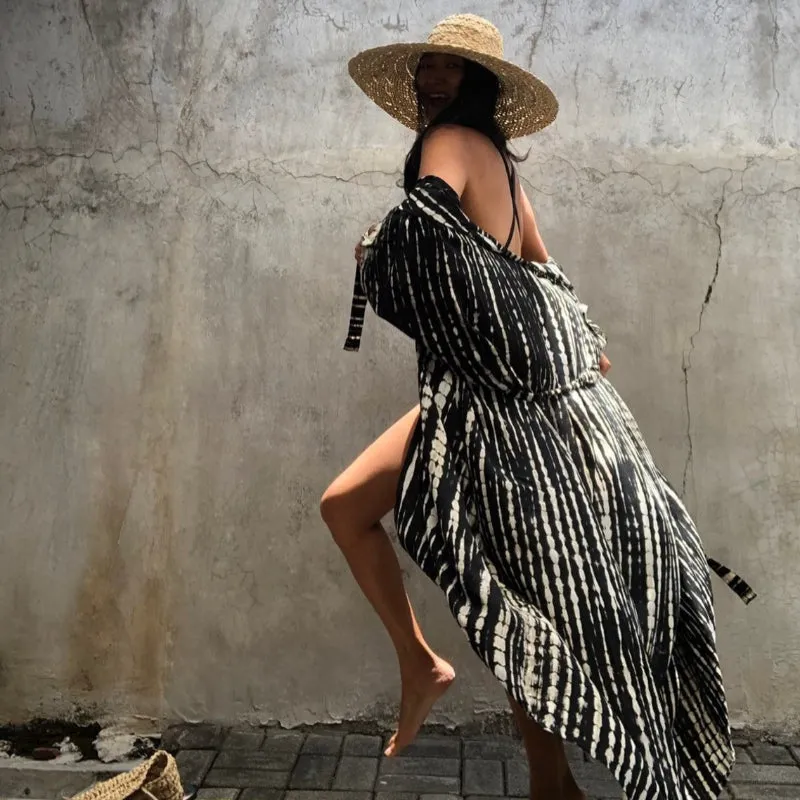 Bella Women's Kimono Cover-Up | Lightweight Tie-Dye Design sold by Hensley London product image thumbnail 2