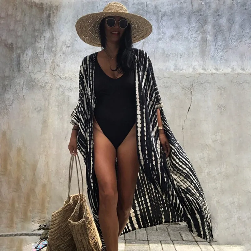 Bella Women's Kimono Cover-Up | Lightweight Tie-Dye Design made by Hensley London
