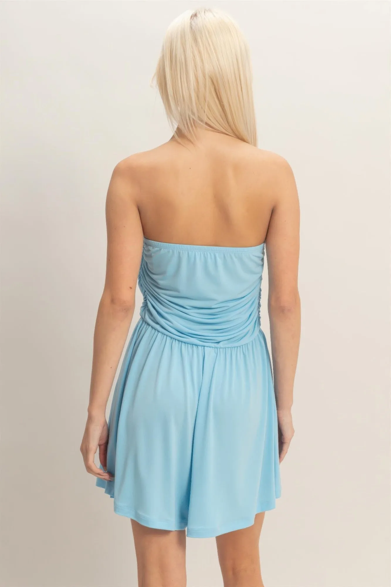Women's Short Romper, Soft Stretch Sleeveless Summer Casual Playsuit, Blue sold by Hensley London product image thumbnail 5