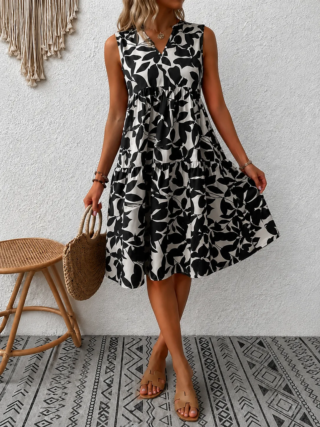 Women's Flowing Tummy-Flattering Midi Dress – Everyday Elegance sold by Hensley London product image thumbnail 3