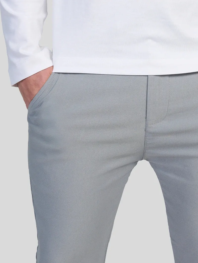 Men's 4-Way Stretch Slim Fit Pants – Light Grey sold by Hensley London product image thumbnail 4