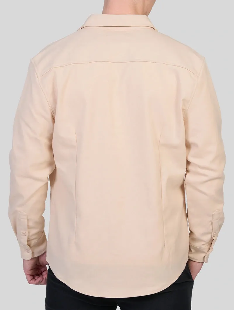 Men's Premium Cotton Blend Overshirt – Khaki sold by Hensley London product image thumbnail 5