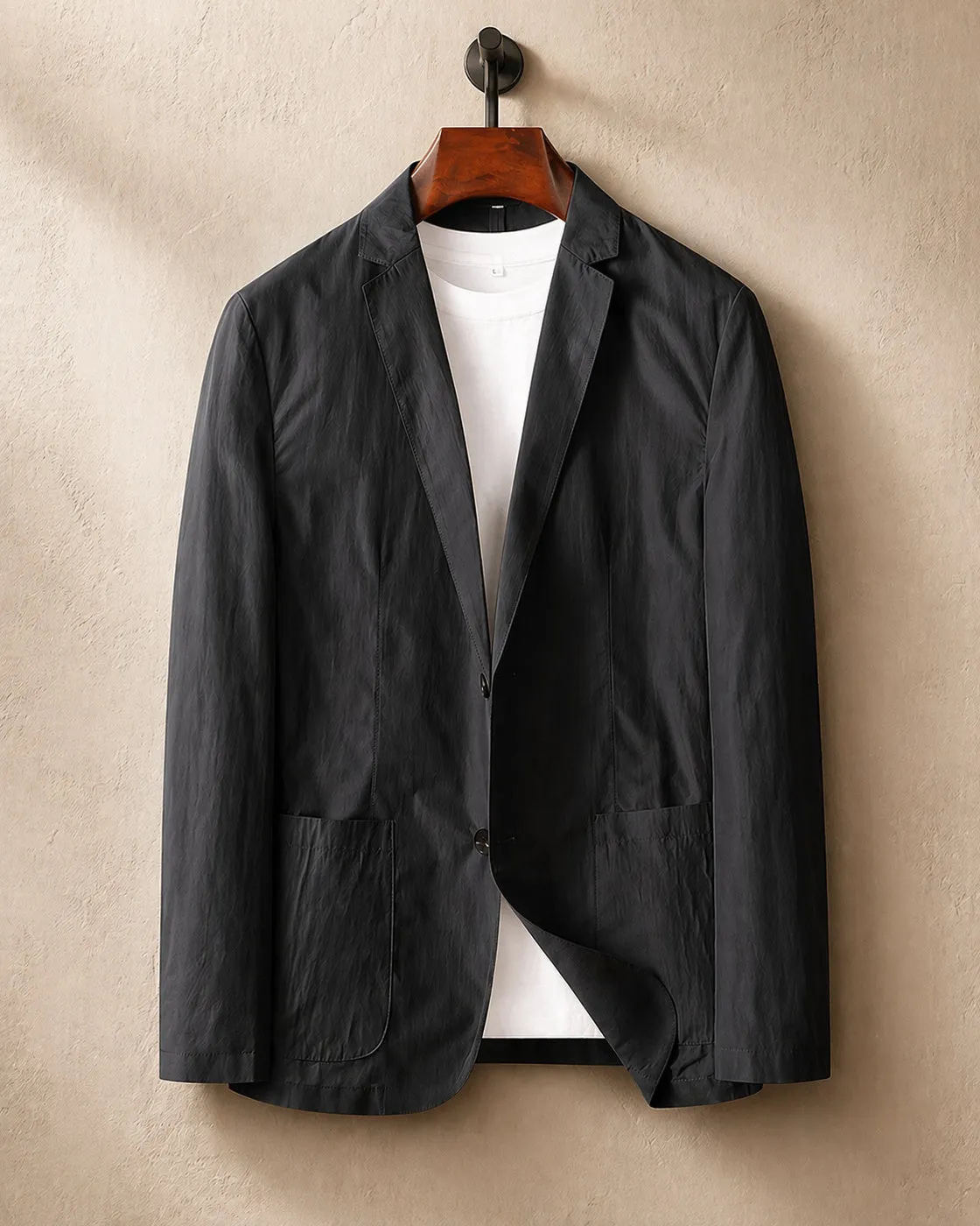 Men's Lightweight Unstructured Blazer – Clean Lapel sold by Hensley London product image thumbnail 5