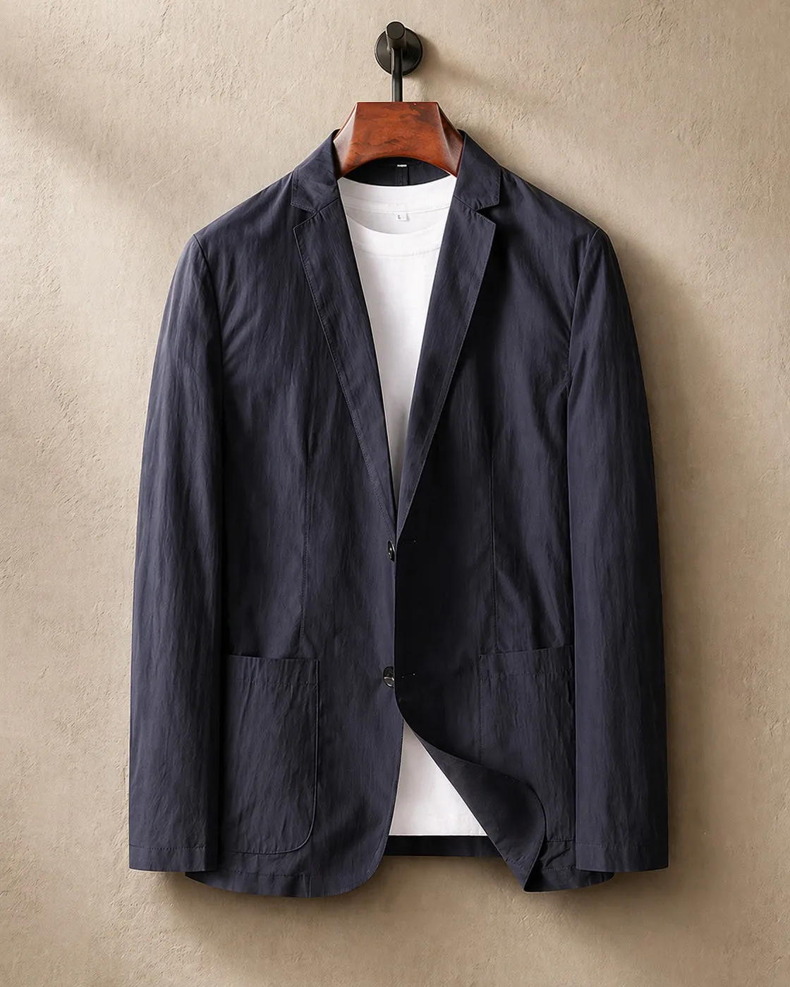Men's Lightweight Unstructured Blazer – Clean Lapel sold by Hensley London product image thumbnail 3