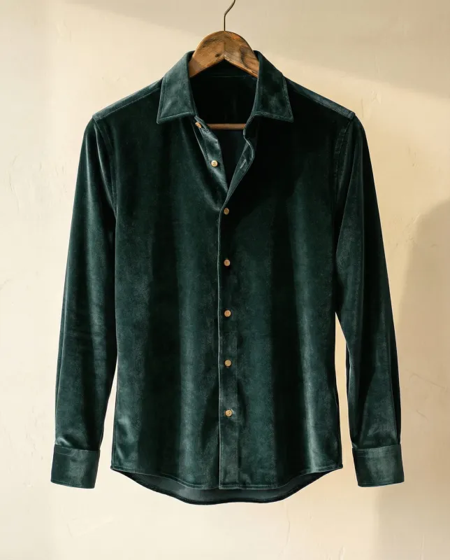 Men's Cotton-Blend Button-Up Shirt – Tailored Fit made by Hensley London