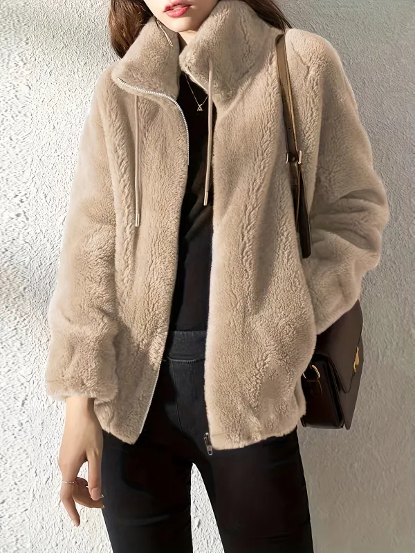 Women's Cozy Zip-Up Jacket – Relaxed Everyday Layer made by Hensley London