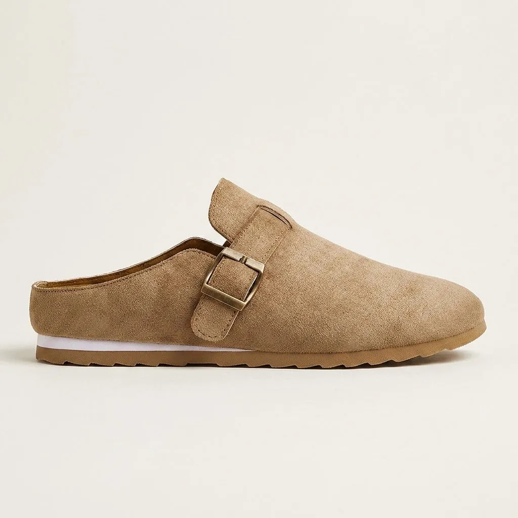 Women's Suede Buckle-Strap Backless Mules sold by Hensley London product image thumbnail 3