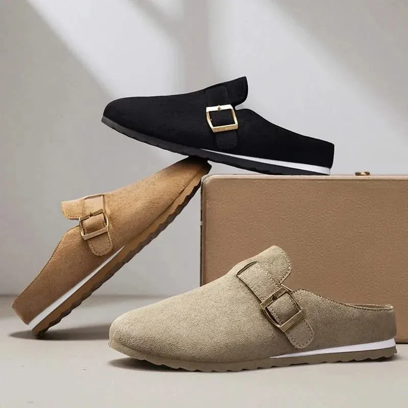 Women's Suede Buckle-Strap Backless Mules sold by Hensley London product image thumbnail 2