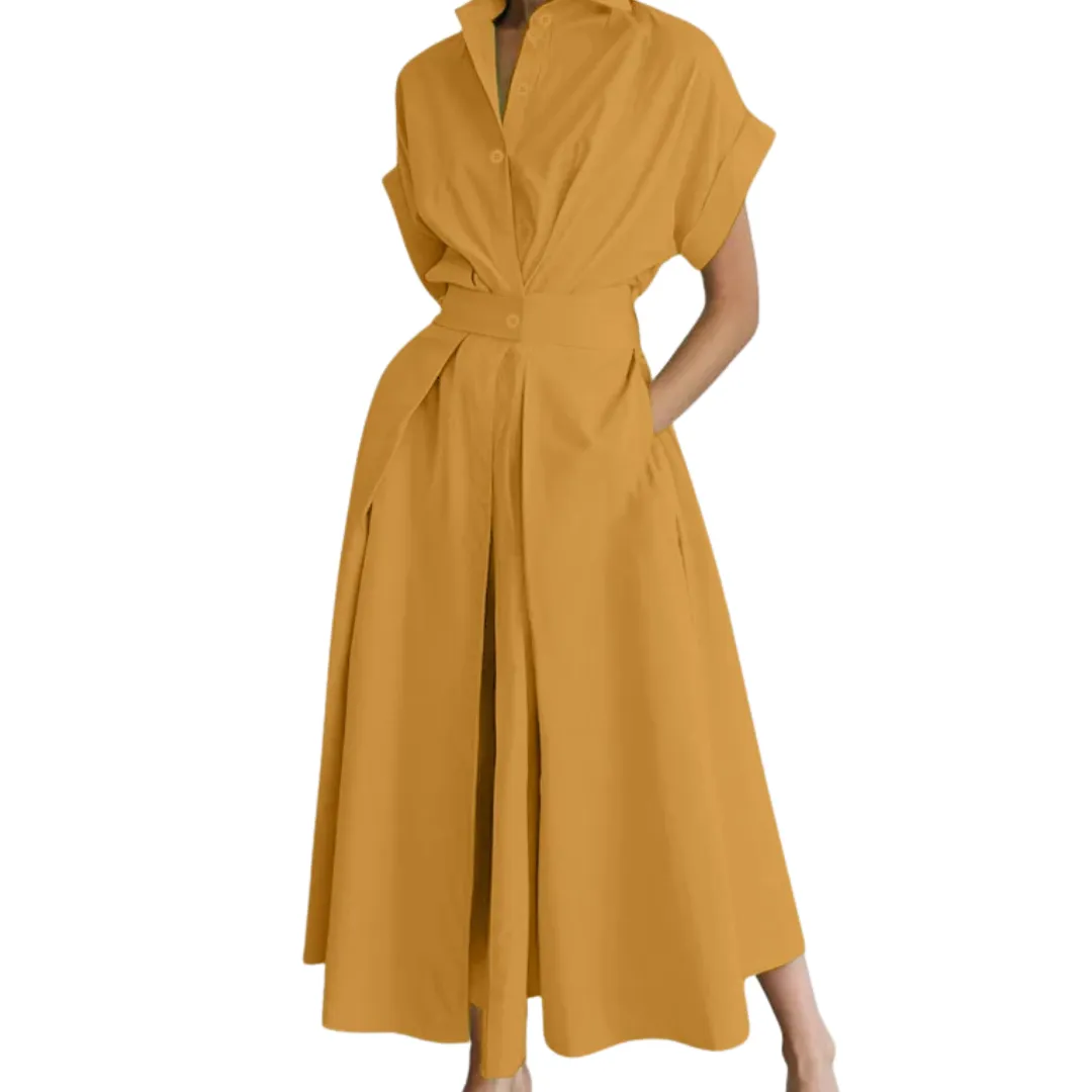 Women's Polished Lapel Shirt Dress sold by Hensley London product image thumbnail 4