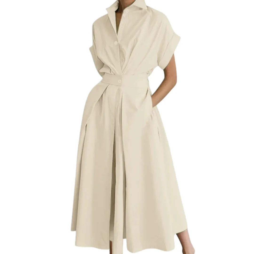 Women's Polished Lapel Shirt Dress sold by Hensley London