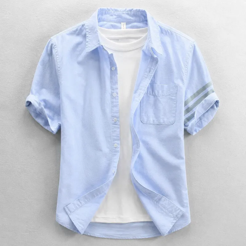 Men's Premium Linen Button-Up Shirt – Tailored Fit made by Hensley London