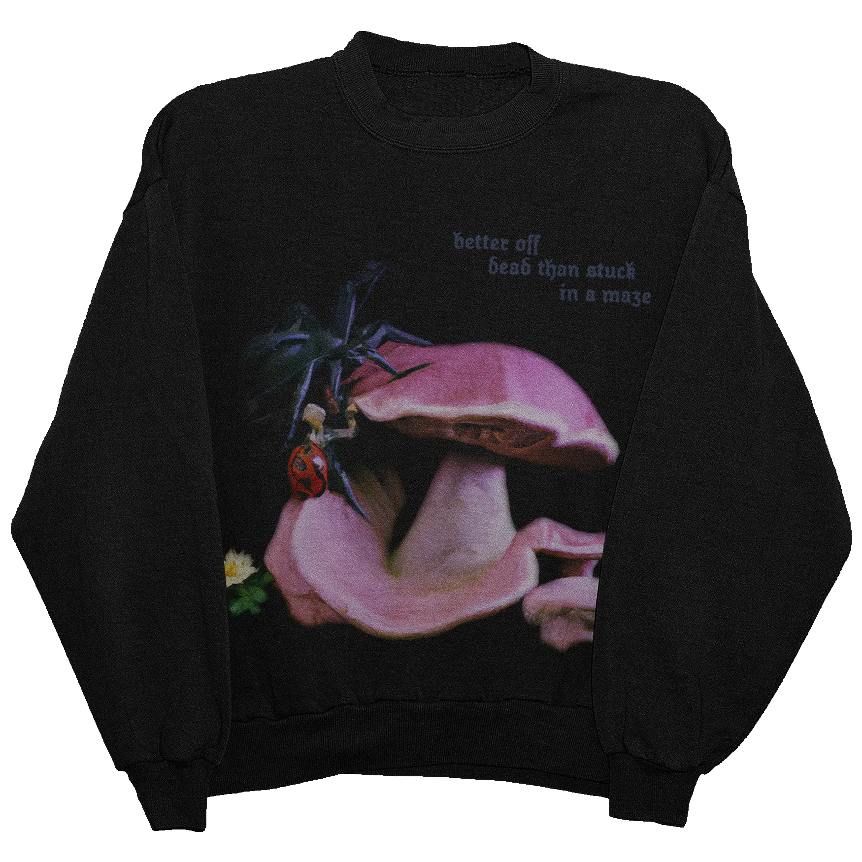 Spider Web Lyric Crewneck Black sold by Melanie Martinez