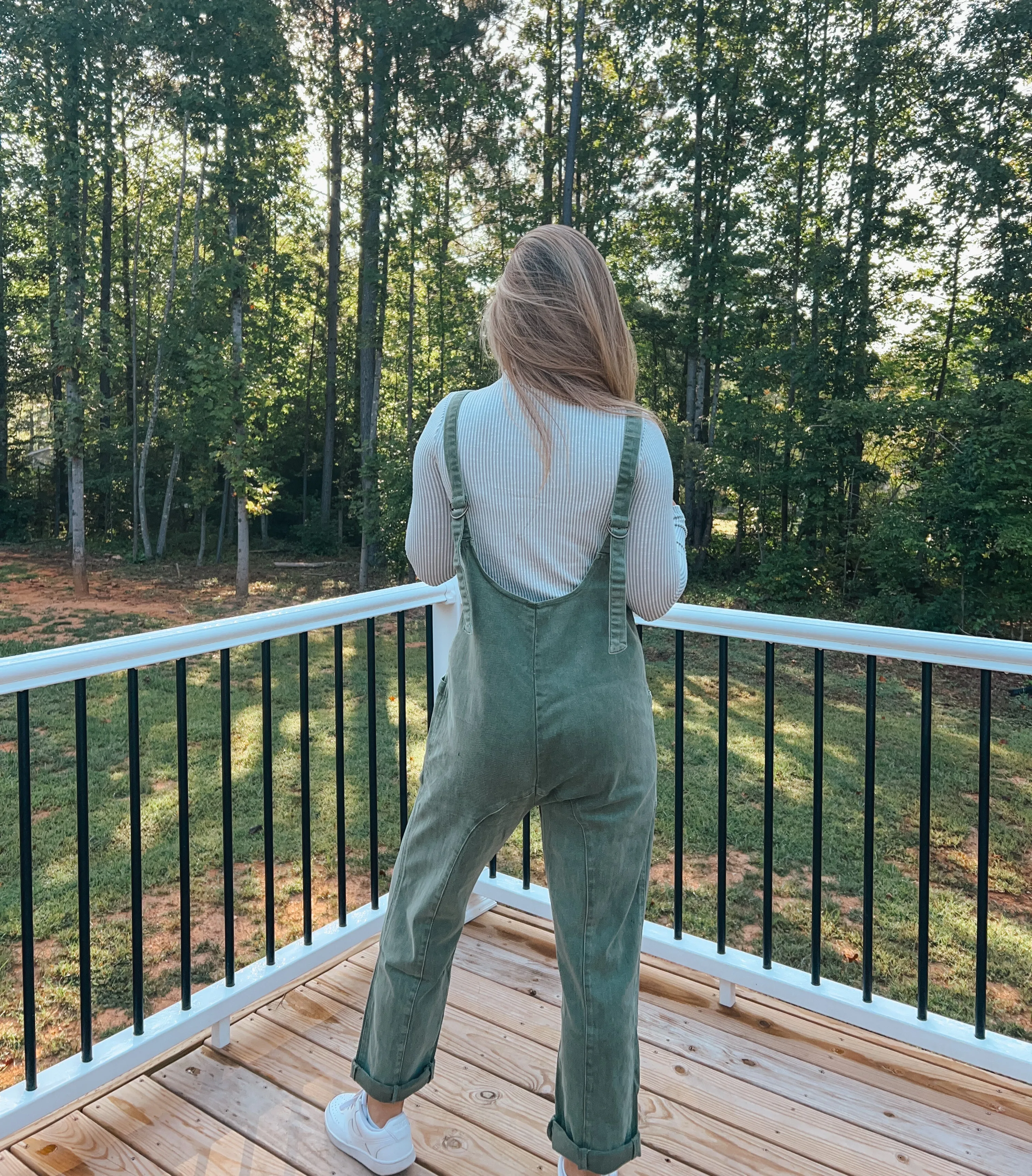 Olive Baggy Jumpsuit sold by Lake Outfitters product image thumbnail 2