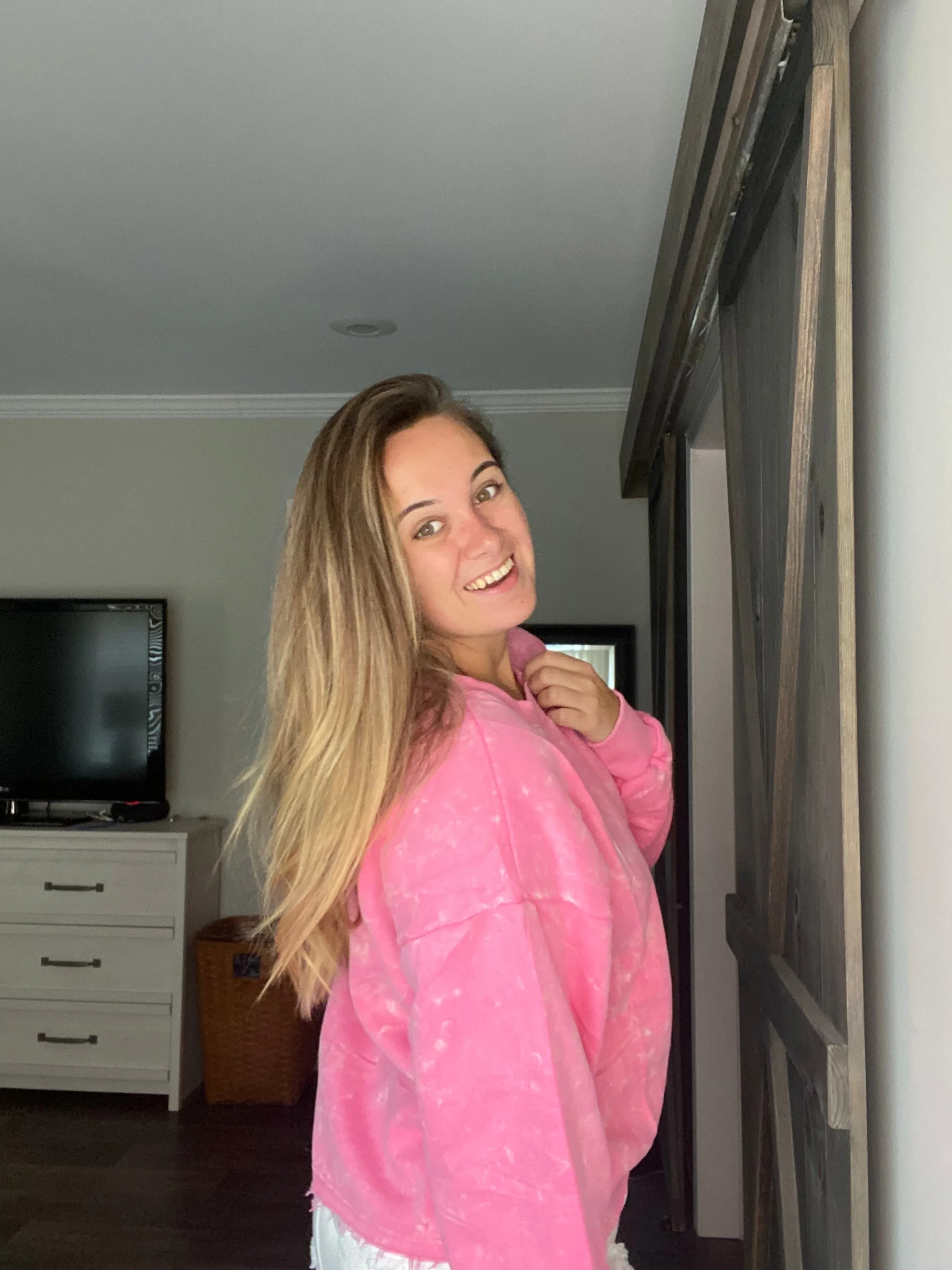 Mineral Wash Sweatshirt - Pink sold by Lake Outfitters product image thumbnail 2