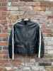 vintage 00s racing stripe leather jacket sold by Good Market Thrift Store