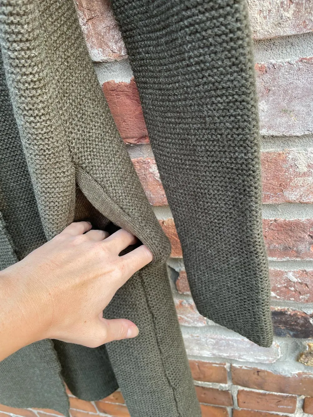 rudsak wool-blend cardigan with rabbit fur trim sold by Good Market Thrift Store product image thumbnail 4