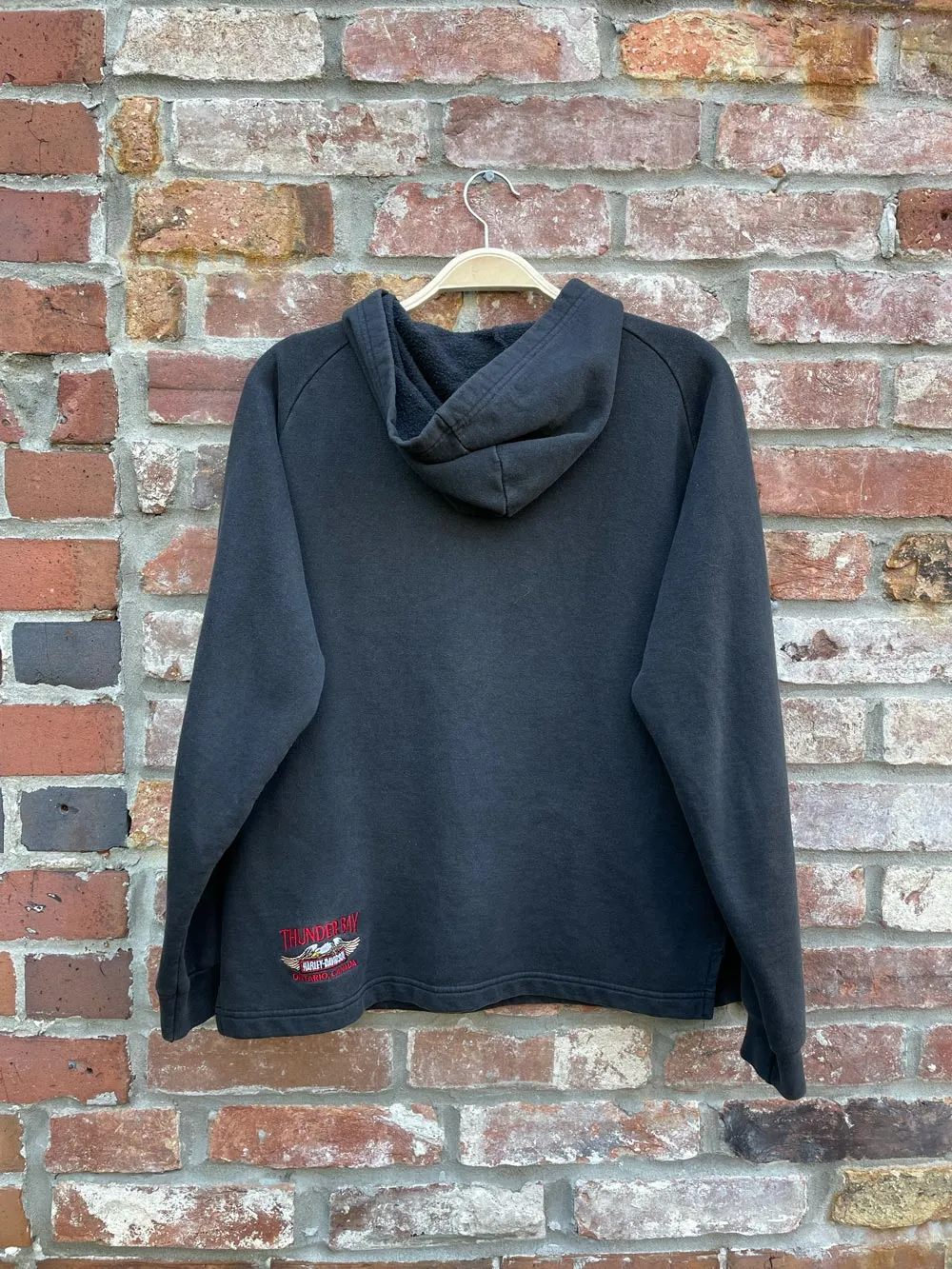 vintage harley davidson flame logo hoodie sold by Good Market Thrift Store product image thumbnail 2